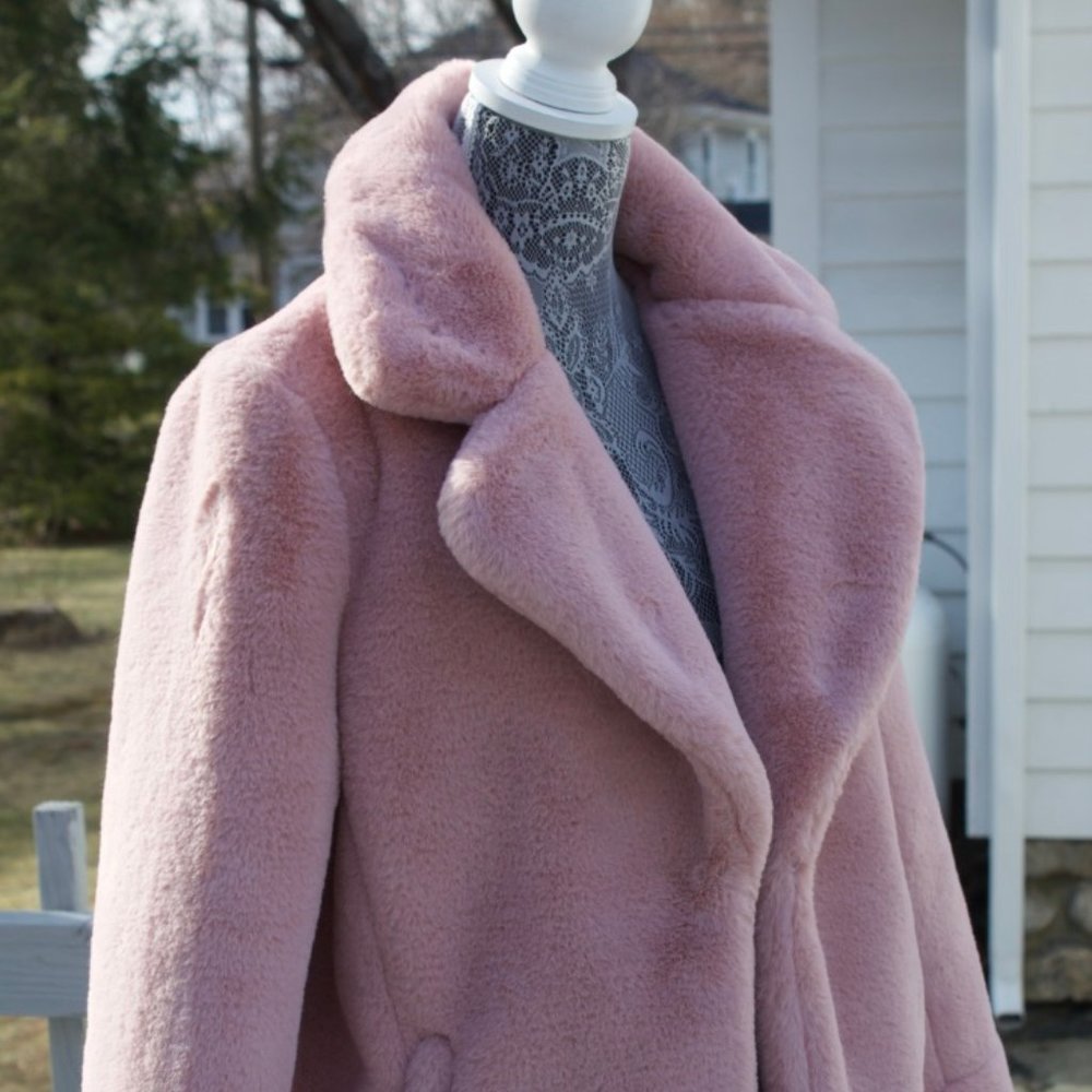 Pink Faux Fur Loft Coat
